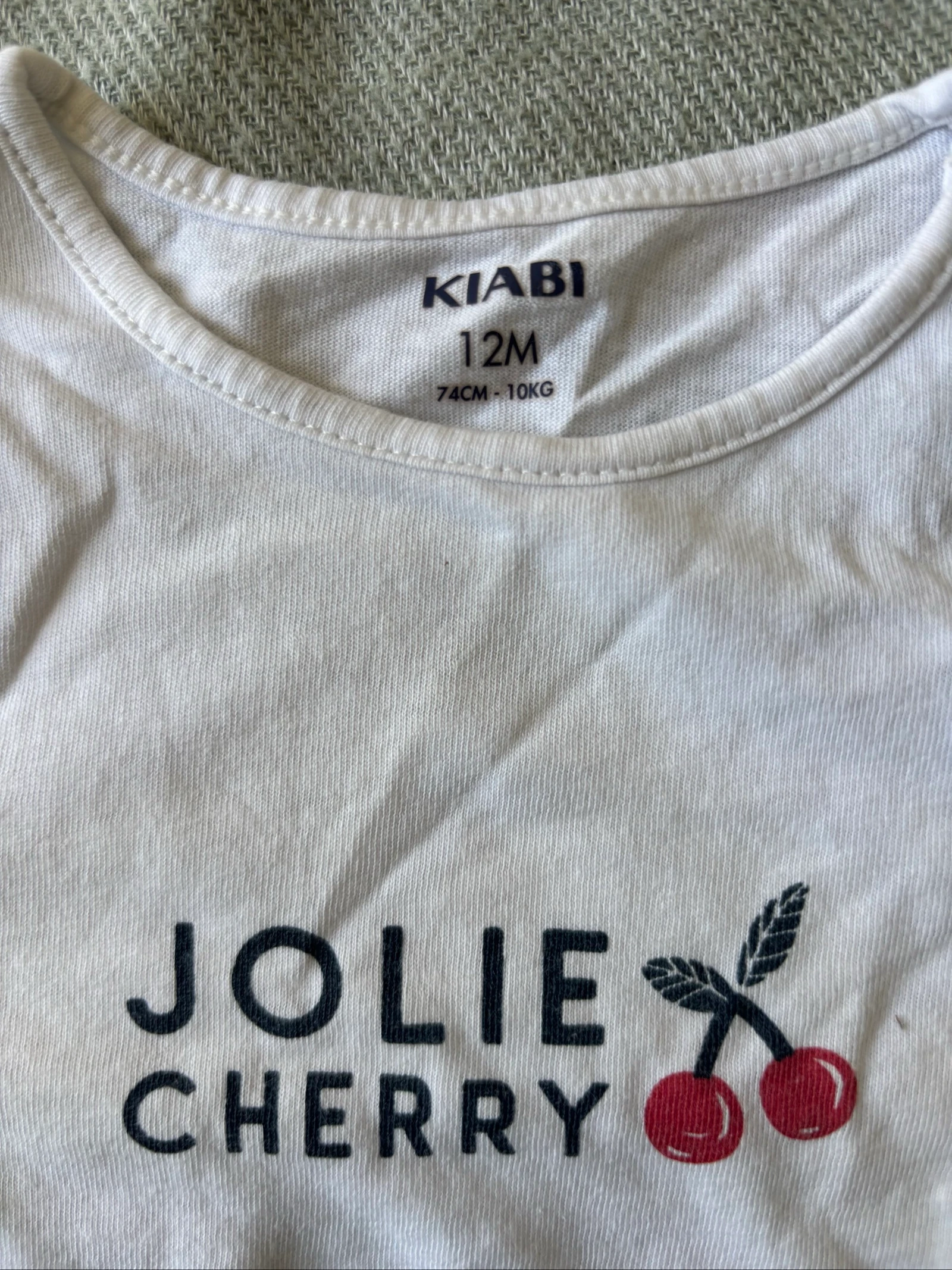 167/ Long-sleeved T-shirt Pretty Cherry - Kiabi - 12 months - 74 cm – photo 2